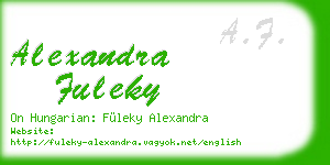 alexandra fuleky business card