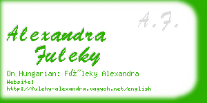 alexandra fuleky business card